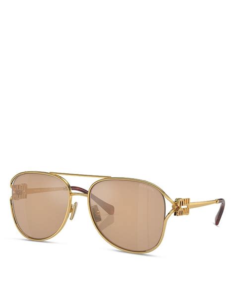 Miu Miu™ MU 52ZS Aviator Sunglasses 